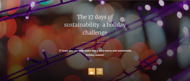 The 17 days of sustainability: a holiday challenge | FAO in North